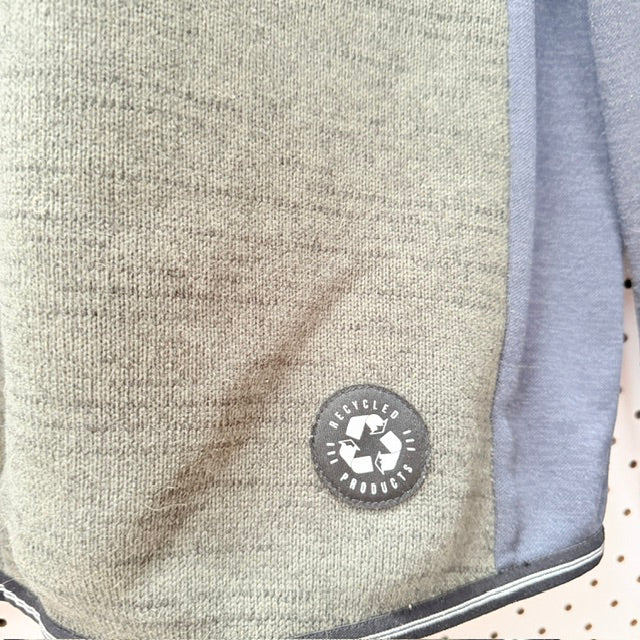 PICTURE ORGANIC CLOTHING / blue green colorblocked zip fleece jacket / XXL (3926417238709107755)