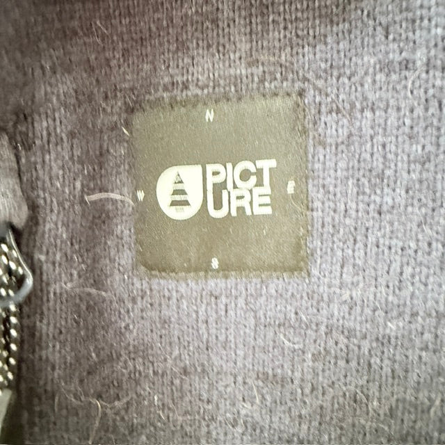 PICTURE ORGANIC CLOTHING / blue green colorblocked zip fleece jacket / XXL (3926417256321611655)