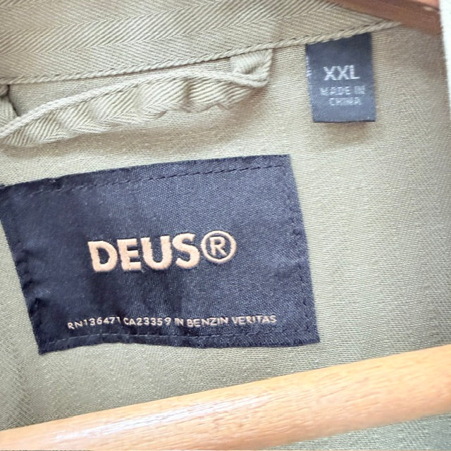 DEUS EX MACHINA / olive green "HBT Military Overshirt" / XXL (3926417298008190901)