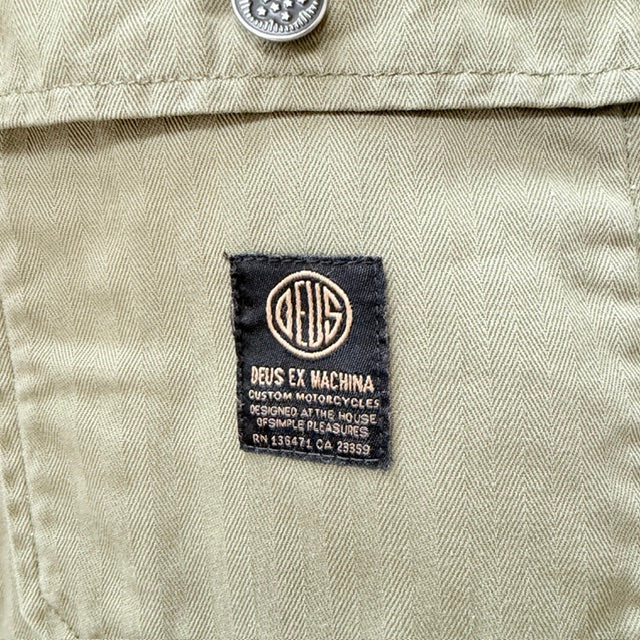 DEUS EX MACHINA / olive green "HBT Military Overshirt" / XXL (3926417300396968697)
