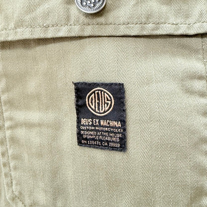 DEUS EX MACHINA / olive green "HBT Military Overshirt" / XXL (3926417300396968697)