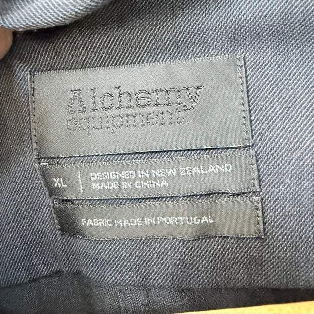 ALCHEMY EQUIPMENT / deep grey wool long sleeve utility shirt / XL (3926417329452165461)