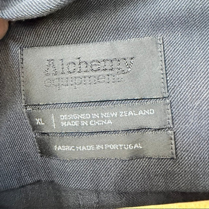 ALCHEMY EQUIPMENT / deep grey wool long sleeve utility shirt / XL (3926417329452165461)