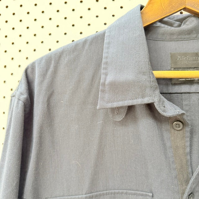 ALCHEMY EQUIPMENT / deep grey wool long sleeve utility shirt / XL (3926417331492029512)