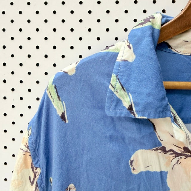 DEUS EX MACHINA /  floral "Havana" short sleeve shirt / Size XXL (3926417381735466485)