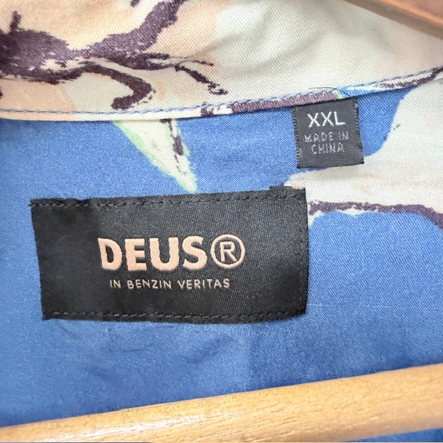 DEUS EX MACHINA /  floral "Havana" short sleeve shirt / Size XXL (3926417383604843824)