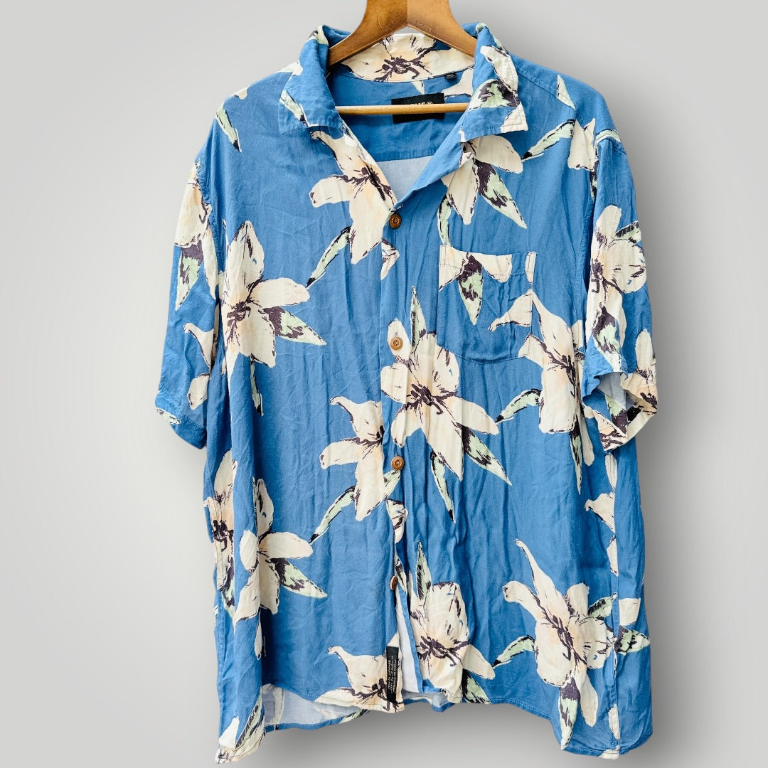 DEUS EX MACHINA /  floral "Havana" short sleeve shirt / Size XXL (3926418145202434341)