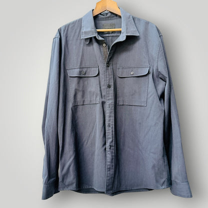 ALCHEMY EQUIPMENT / deep grey wool long sleeve utility shirt / XL (3926418170501890920)