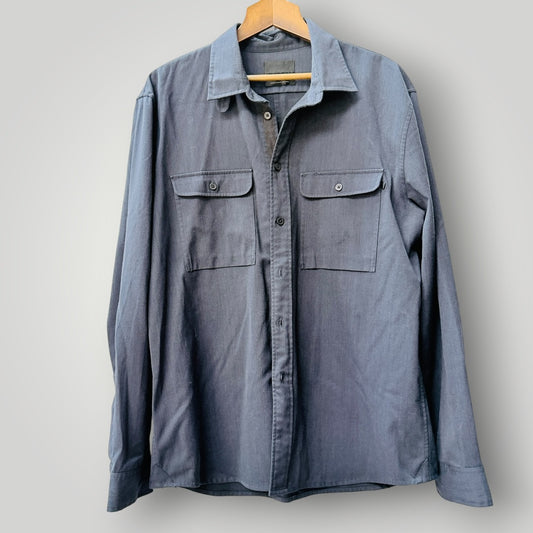 ALCHEMY EQUIPMENT / deep grey wool long sleeve utility shirt / XL (3926418170501890920)