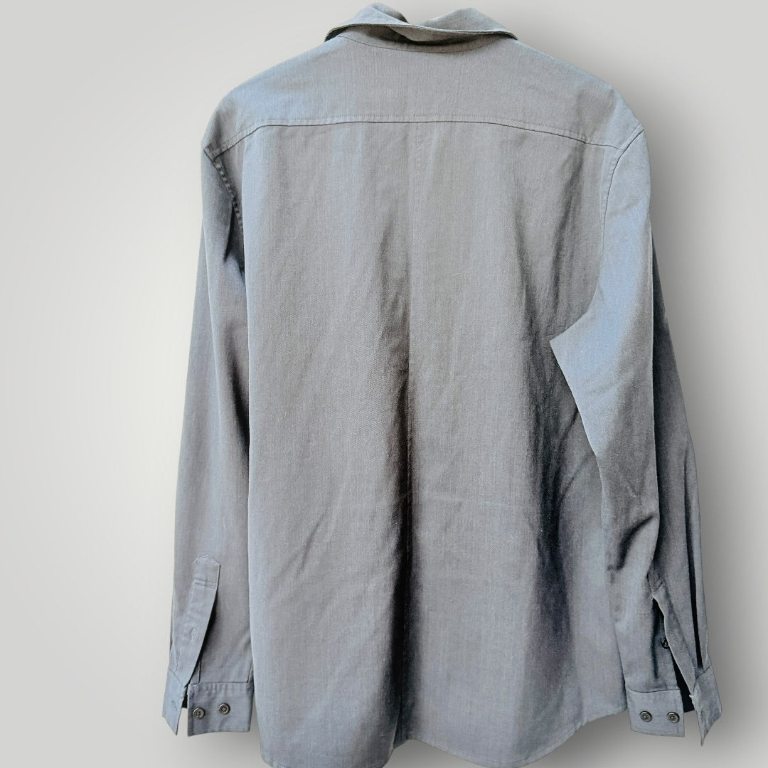 ALCHEMY EQUIPMENT / deep grey wool long sleeve utility shirt / XL (3926418172745285355)