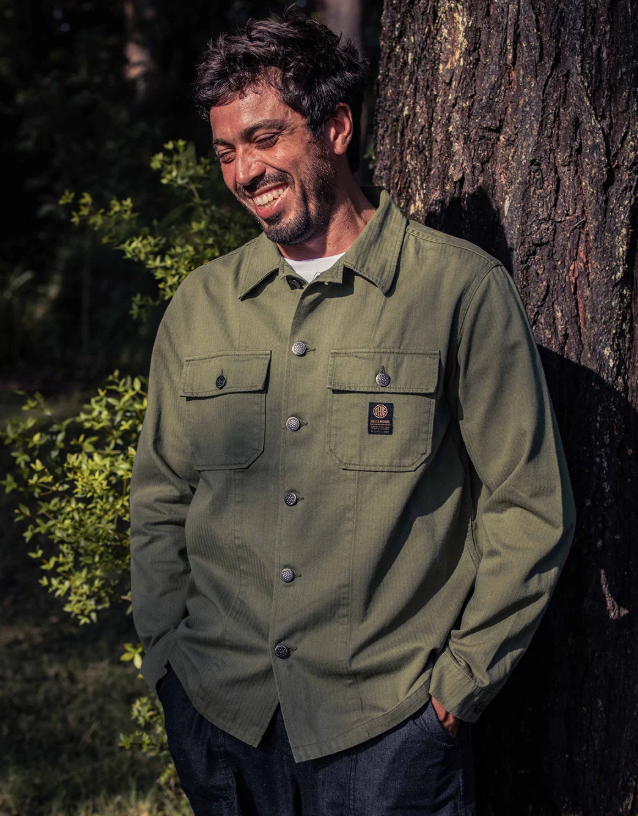 DEUS EX MACHINA / olive green "HBT Military Overshirt" / XXL (3926425978812831048)