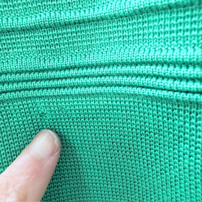 1960s vintage / LA DONNA INTERNATIONAL / pure wool knitted blazer / jade / s (3926740580238657566)