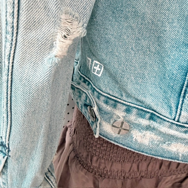 KSUBI / "Classic Jacket - Hendrix Blue" distressed denim jacket / M (3926740617136048014)