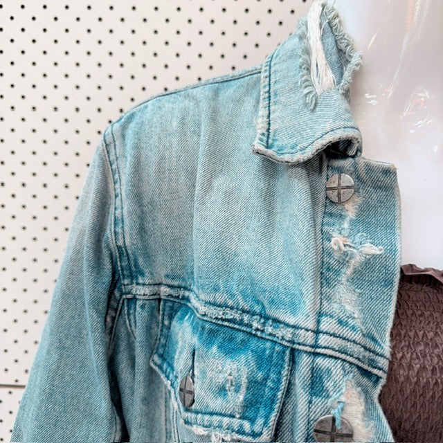 KSUBI / "Classic Jacket - Hendrix Blue" distressed denim jacket / M (3926740625044814698)