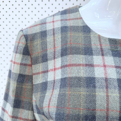 1980s german vintage / BARDEHLE / plaid wool structured jacket / 42 (3926740689466612654)