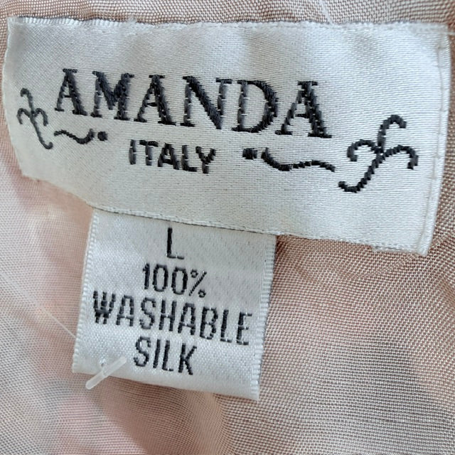 AMANDA ITALY / patterned silk jacket / L (3926740705882248595)