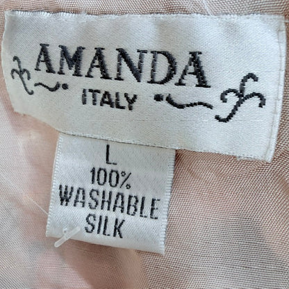 AMANDA ITALY / patterned silk jacket / L (3926740705882248595)