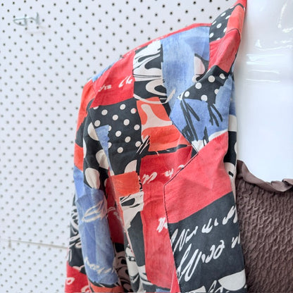AMANDA ITALY / patterned silk jacket / L (3926740715118983102)
