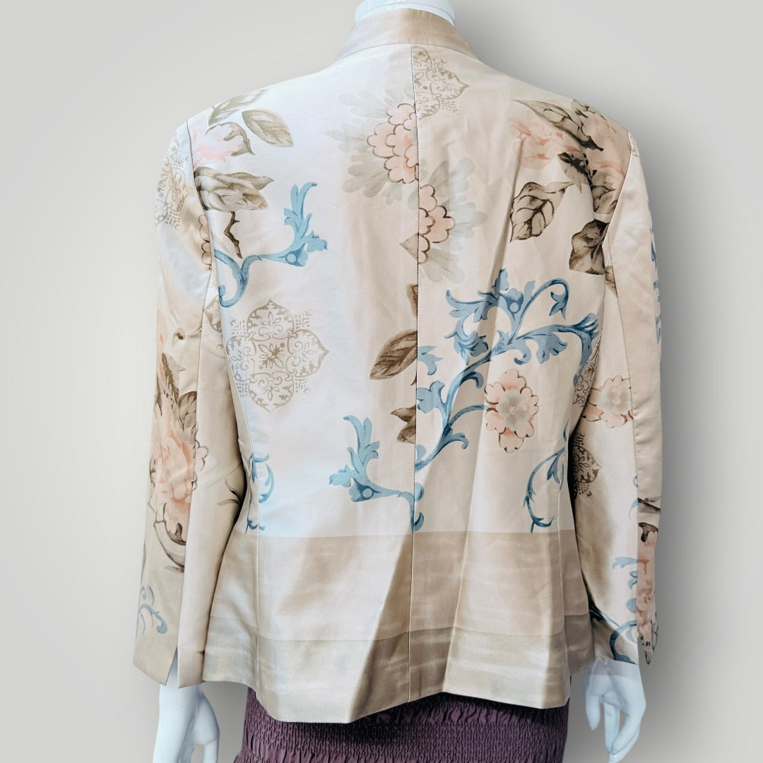 y2k aussie vintage / CARLA ZAMPATTI / patterned silk blazer / 12 (3926740763559639641)