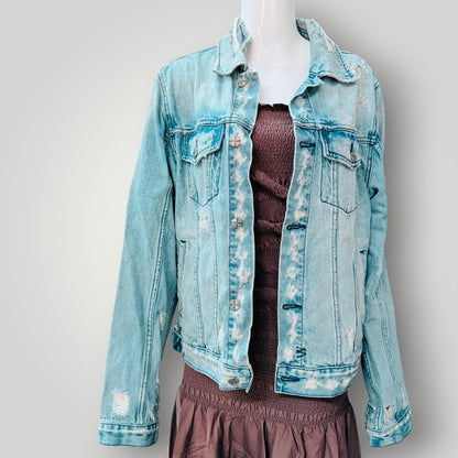 KSUBI / "Classic Jacket - Hendrix Blue" distressed denim jacket / M (3926740765526868659)