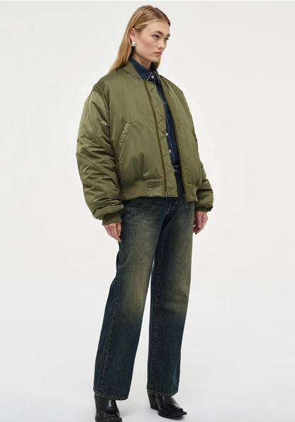 NEUW / olive green flight bomber jacket / M (3926743150607527854)