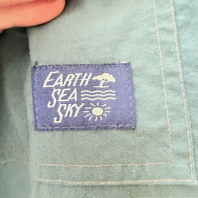 1990s nz vintage / EARTH SEA SKY / nylon canvas outdoor pants / XL (3926756791244624978)