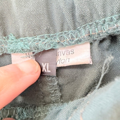 1990s nz vintage / EARTH SEA SKY / nylon canvas outdoor pants / XL (3926756794960105404)