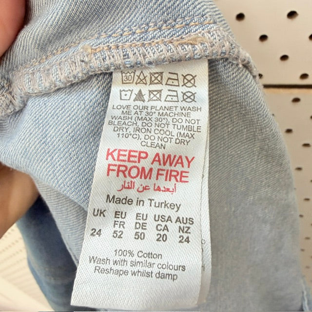 BOOHOO / blue cargo jeans / Size 24 (3926756815668723579)