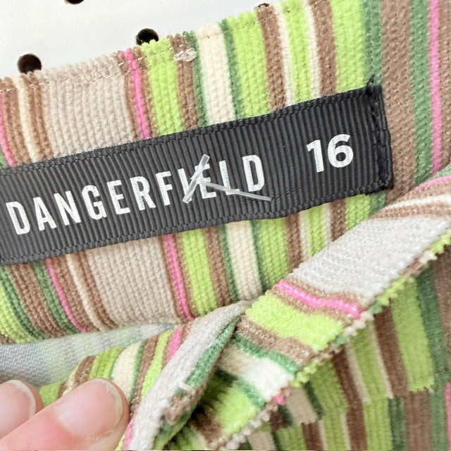 DANGERFIELD / 'homily' striped corduroy flare trousers / 16 (3926756846588816226)