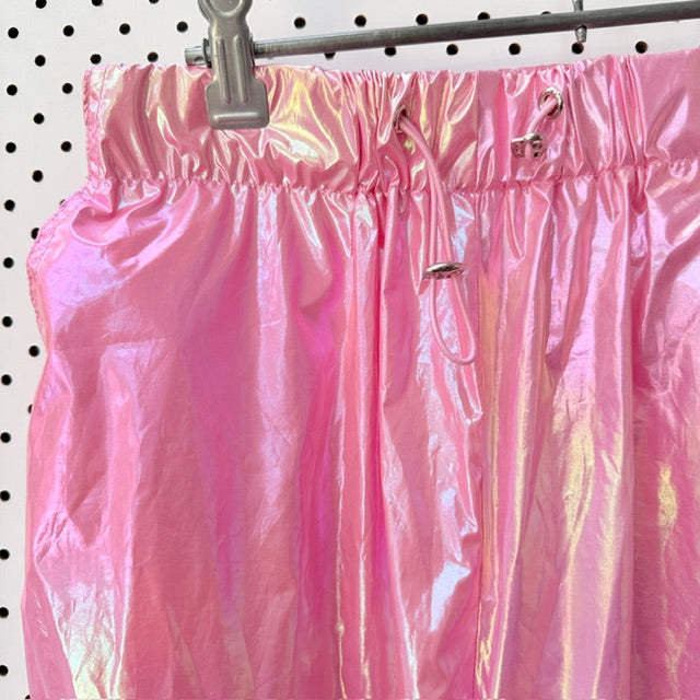 metallic pink / iridescent utility cargo trousers / M (3926756872704919729)