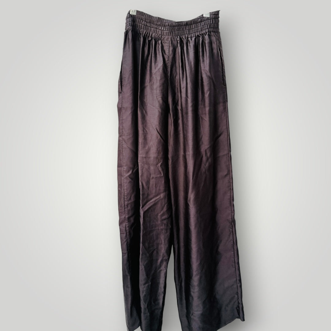 COUNTRY ROAD / slinky black wide-leg pull-on pants / 10 (3926756954954299261)