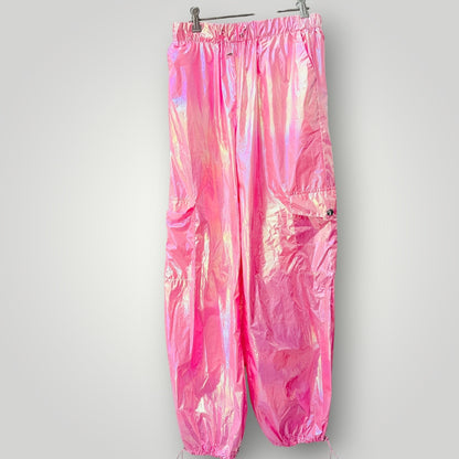 metallic pink / iridescent utility cargo trousers / M (3926756960188922056)
