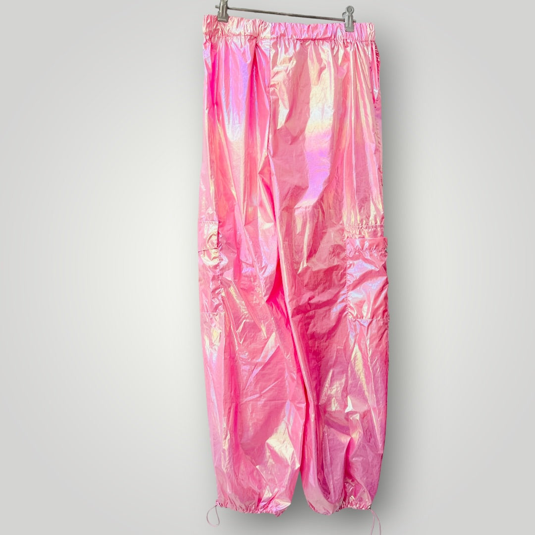metallic pink / iridescent utility cargo trousers / M (3926756963507097930)