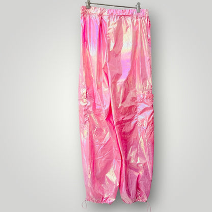 metallic pink / iridescent utility cargo trousers / M (3926756963507097930)
