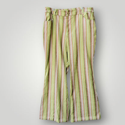DANGERFIELD / 'homily' striped corduroy flare trousers / 16 (3926756970724608055)