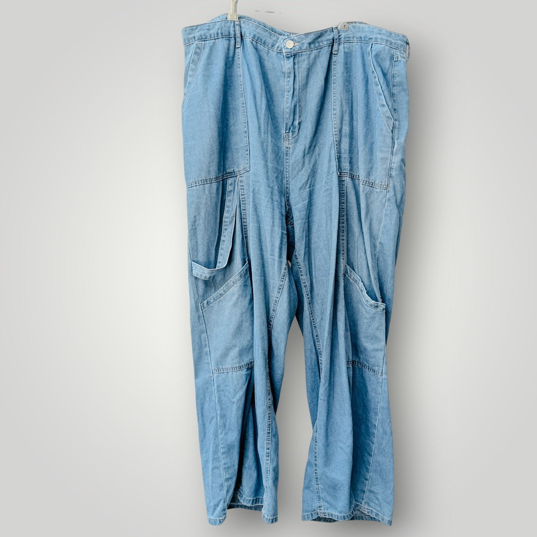 BOOHOO / blue cargo jeans / Size 24 (3926756978194976258)