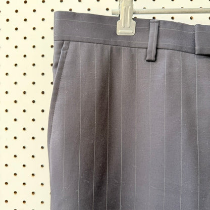T.M. LEWIN / navy pinstripe 100% pure new wool tailored pants / Size 33 Regular (3926828166810420247)