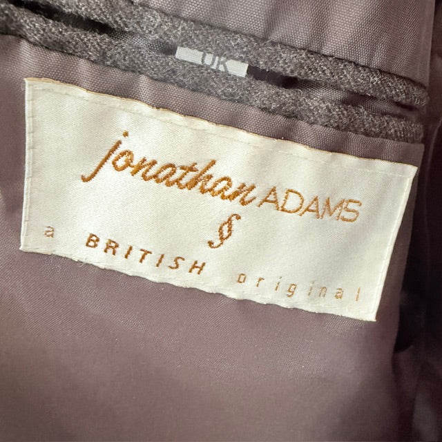 1990s vintage / JONATHAN ADAMS / brown wool double-breasted suit / L (3926828208778108614)