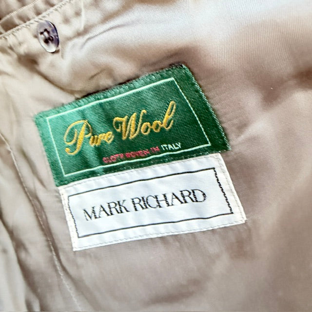 1980s vintage / MARK RICHARD CESAR / pure wool tailored blazer / s/m (3926828243156253736)