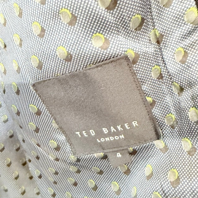 TED BAKER / herringbone tailored cotton-blend blazer / L (3926828267130510825)