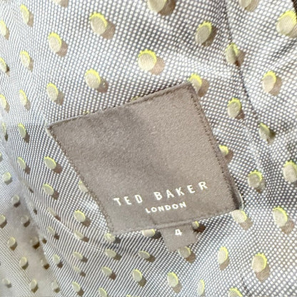 TED BAKER / herringbone tailored cotton-blend blazer / L (3926828267130510825)