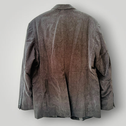 Y2k vintage / EXCHANGE / black velvet tailored blazer / XL (3926828374977999693)