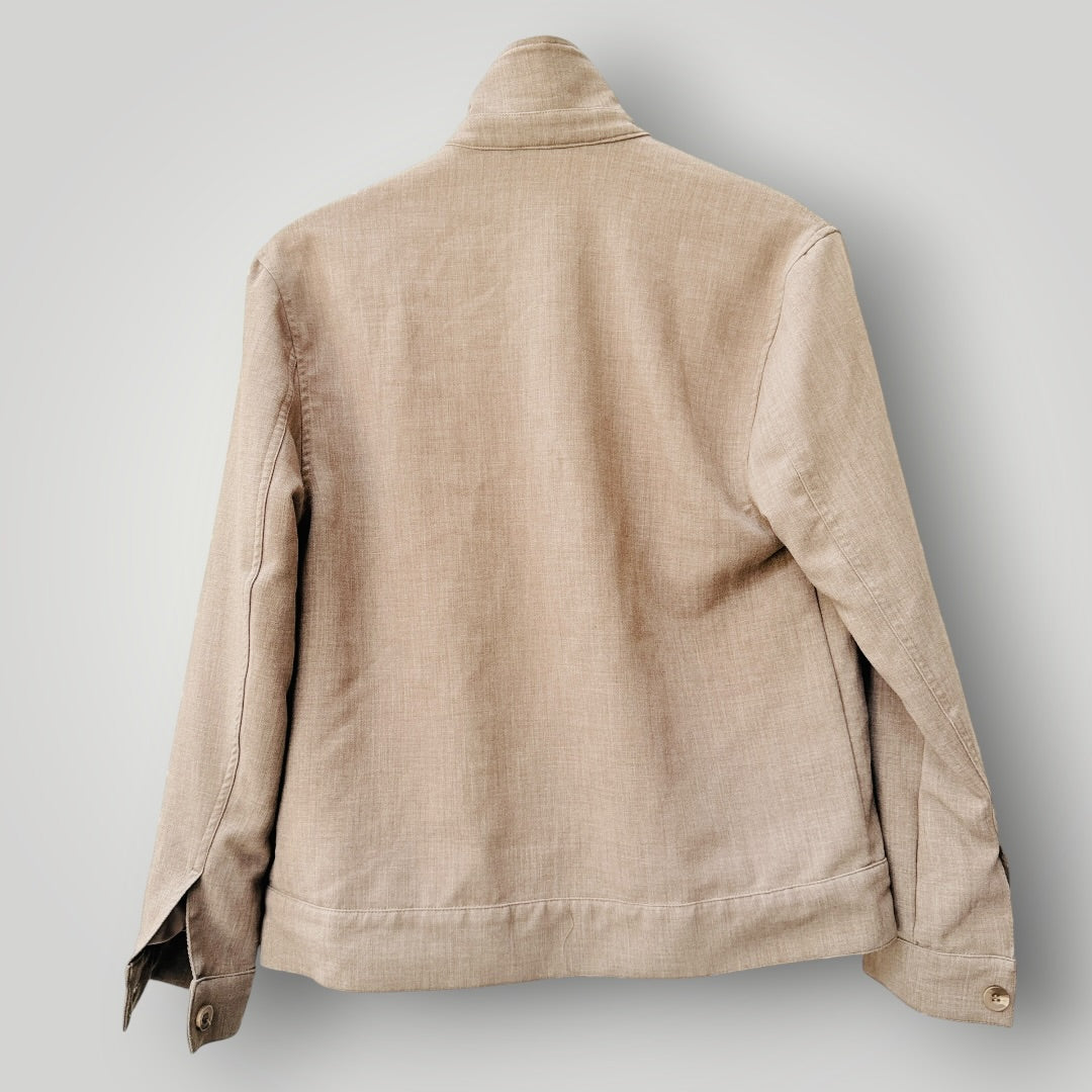 YD. / beige structured casual jacket / 2XS (3926828378847910396)