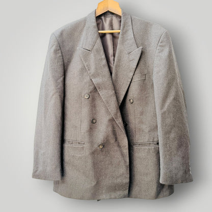 1990s vintage / JONATHAN ADAMS / brown wool double-breasted suit / L (3926828382651258772)