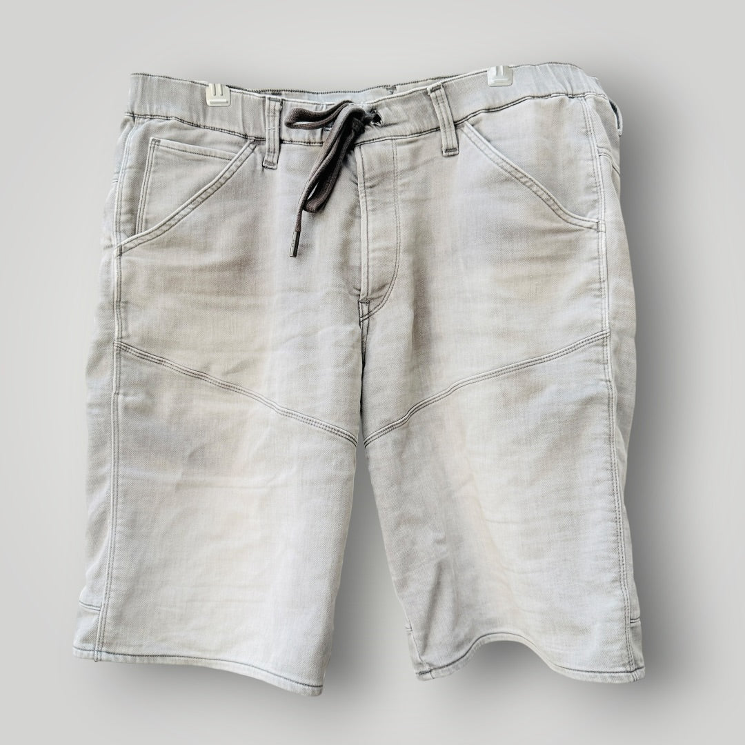 G-STAR RAW / light grey denim casual utility shorts / L (3926828403134589172)