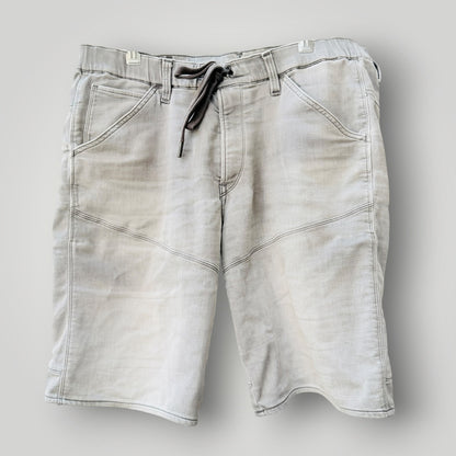 G-STAR RAW / light grey denim casual utility shorts / L (3926828403134589172)
