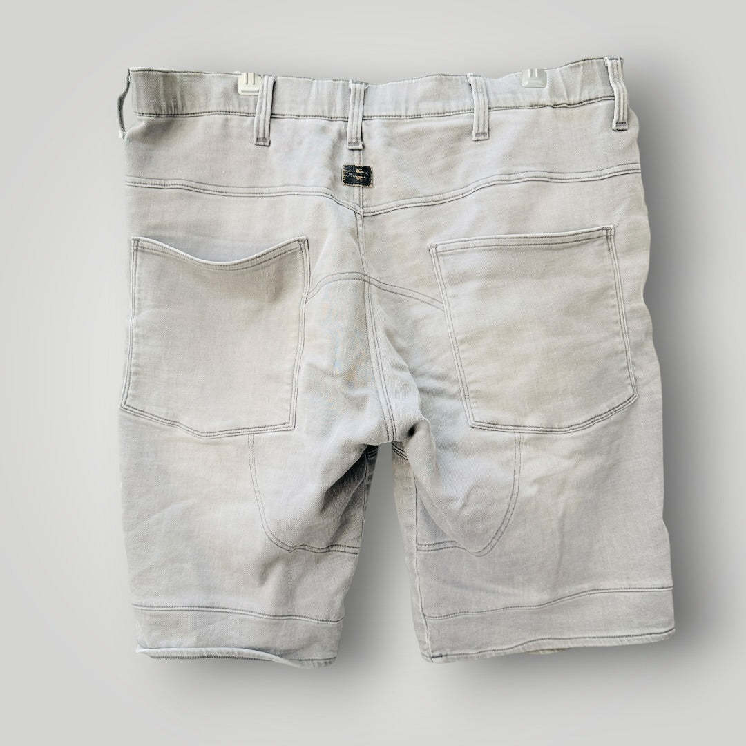 G-STAR RAW / light grey denim casual utility shorts / L (3926828405142621011)