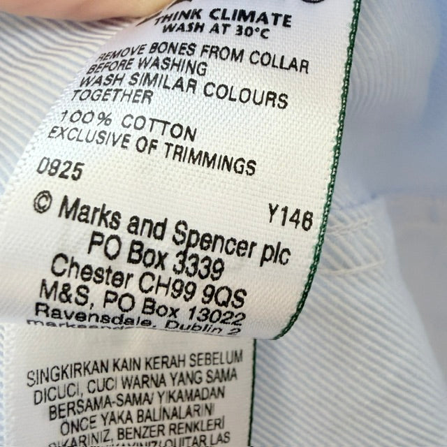 M&S SARTORIAL / blue dress shirt / L (3926847180279996200)