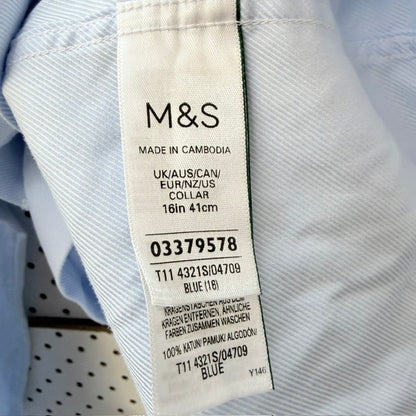 M&S SARTORIAL / blue dress shirt / L (3926847183100065757)