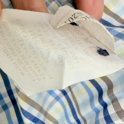 R.M. WILLIAMS / blue check cotton short-sleeve button-up shirt / 3XL (3926847195559863651)